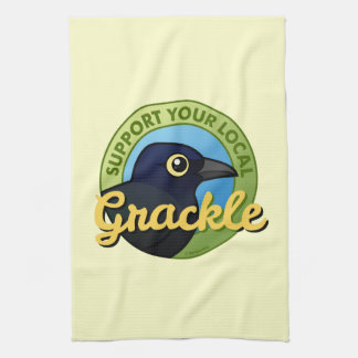 Paño De Cocina Apoye su Grackle local
