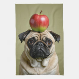 Paño De Cocina Apple Pug
