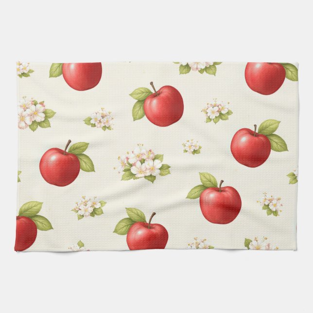 Paño De Cocina Apples and apple blossoms Kitchen Towels (Horizontal)