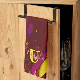 Paño De Cocina Apron de aroma salvaje y tinta amarilla de alcohol