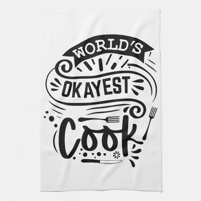Paño De Cocina Aprón de Cocina más Okayer del mundo - Utensilios  (Vertical)