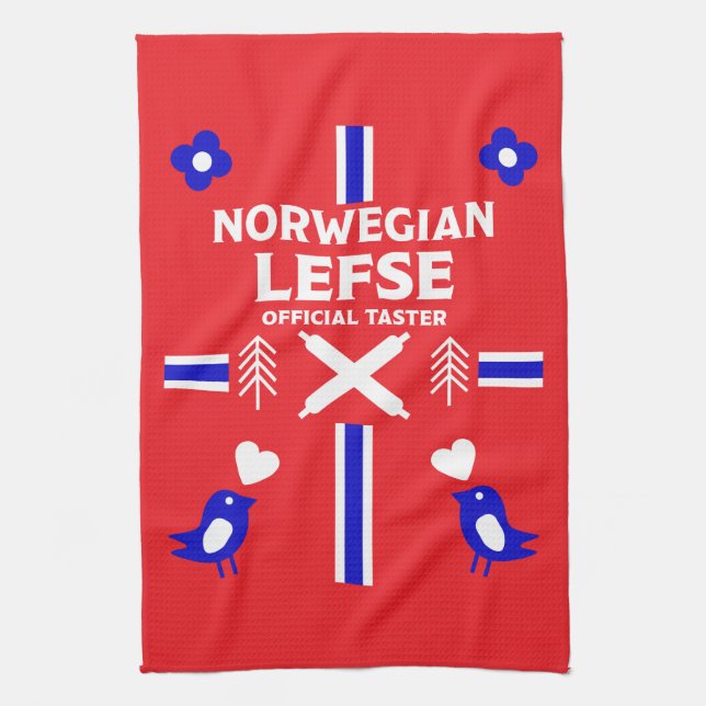 Paño De Cocina Apron noruego Lefse Flatbread (Vertical)