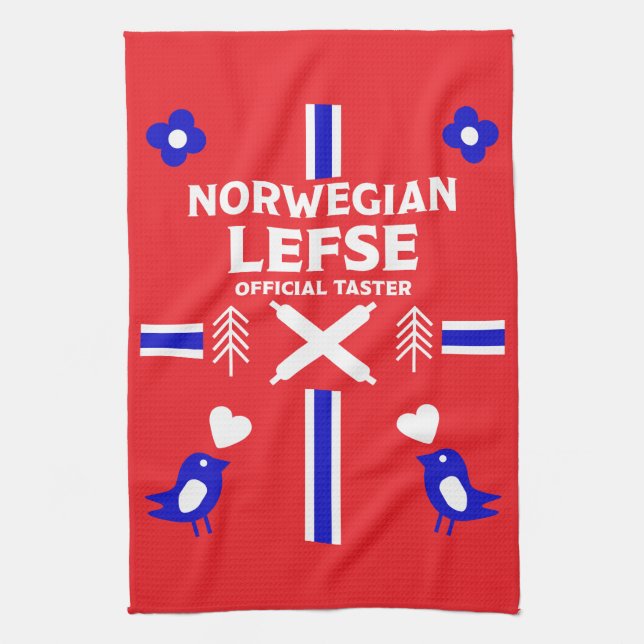Paño De Cocina Apron noruego Lefse Flatbread (Vertical)