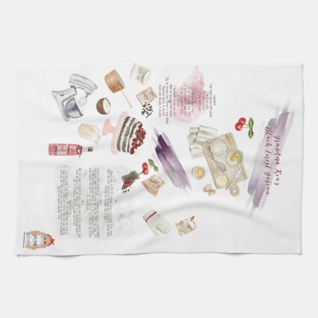 Paño De Cocina Apron, receta personalizado (Horizontal)