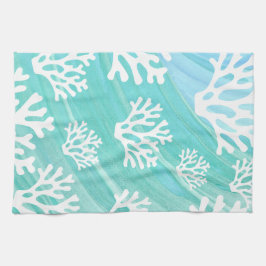 Paño De Cocina Aqua Ocean Coral Sealife