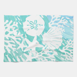 Paño De Cocina Aqua Ocean Seasheles Fish Coral