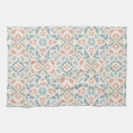 Paño De Cocina Arabesco terroso | Baldosa de mosaico de acuarela