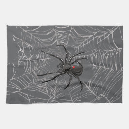 Paño De Cocina Araña De Viuda Negra Y Arte De Dibujo De Spiderweb