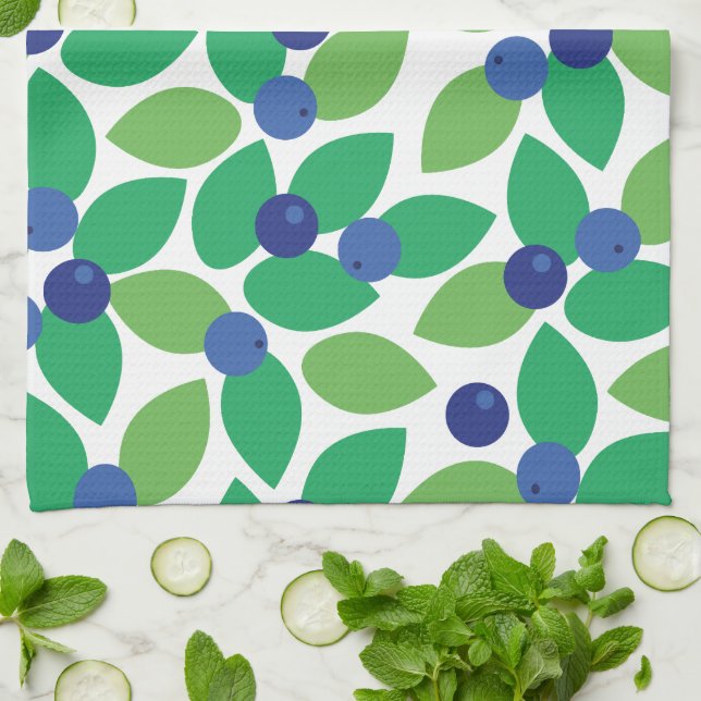 Paño De Cocina Arándano azul. (Doblado)