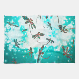 Paño De Cocina Árbol brillante de libélula