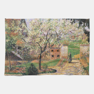 Paño De Cocina Árbol de ciruelas, Eragny Camille Pissarro