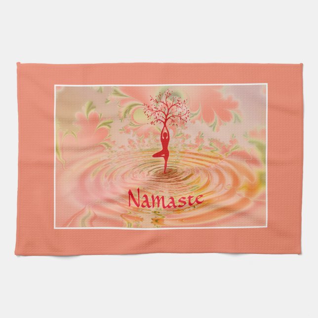 Paño De Cocina Árbol de citas de yoga Life Zen (Horizontal)
