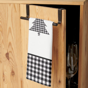 Paño De Cocina Árbol de Cuadros de Búfalo