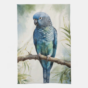 Paño De Cocina Árbol de eucalipto azul acuarela