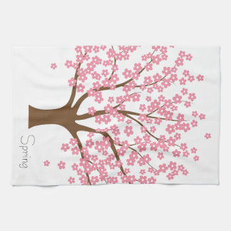 Paño De Cocina Árbol de flores de primavera