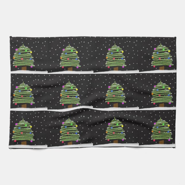 Paño De Cocina Árbol de Navidad (Horizontal)