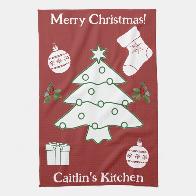 Paño De Cocina Árbol de Navidad (Vertical)