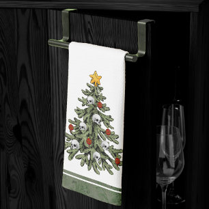 Paño De Cocina Árbol de Navidad clásico   Gorgoge Bold Kelly Gree