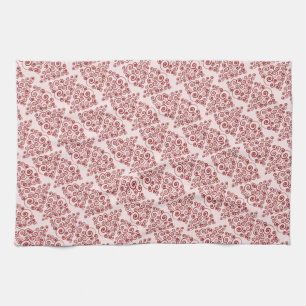 Paño De Cocina Árbol de Navidad Curleque Rojo