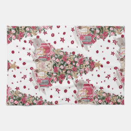 Paño De Cocina ÁRBOL DE NAVIDAD DE COLOR ACUÁTICO DE bonito CON O