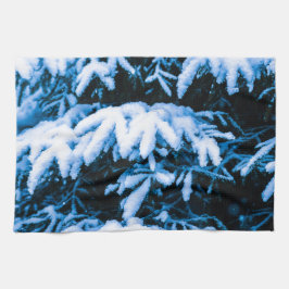 Paño De Cocina Árbol de Navidad de Nieve en Invierno