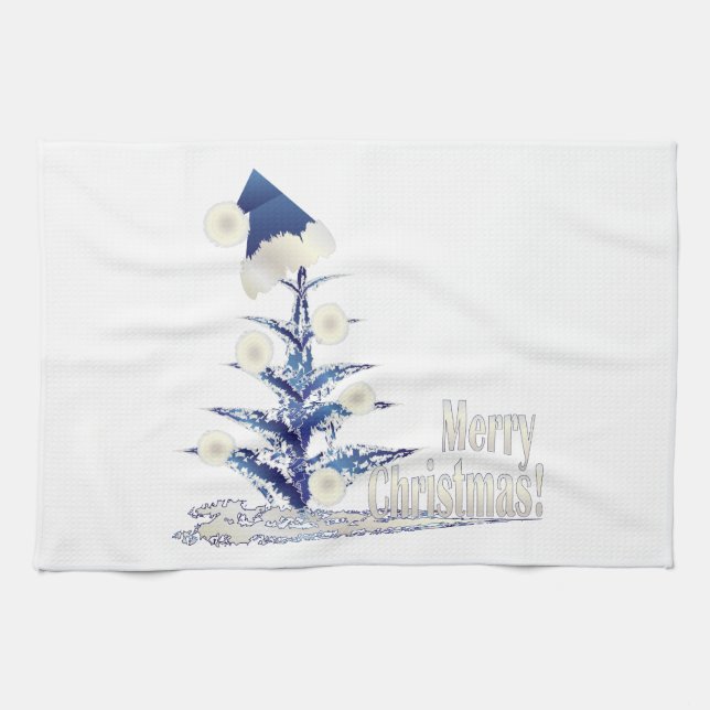 Paño De Cocina Árbol de Navidad de Santa Claus (Horizontal)