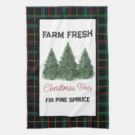 Paño De Cocina Árbol de Navidad Fresco de Granjas para las Fiesta