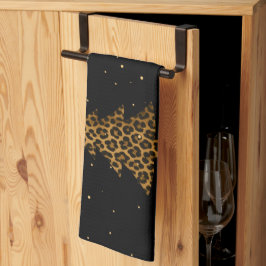 Paño De Cocina Árbol de Navidad Glam Leopardo