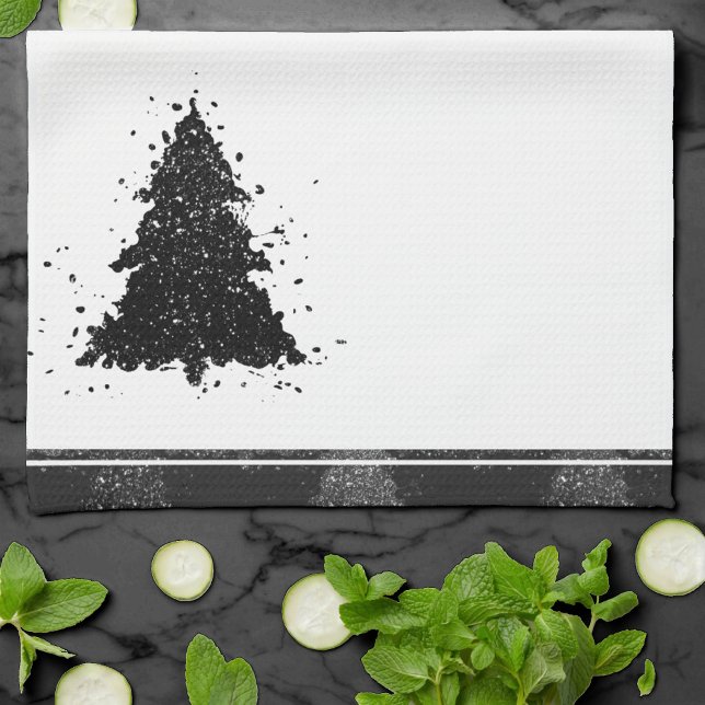 Paño De Cocina Árbol de Navidad Moody | Sólo árbol negro silvestr (Subido por el creador)