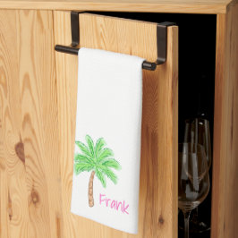 Paño De Cocina Árbol de palmas preppy personalizado