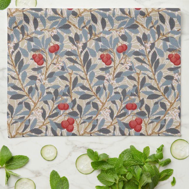 Paño De Cocina Árbol de Redberry, William Morris (Doblado)