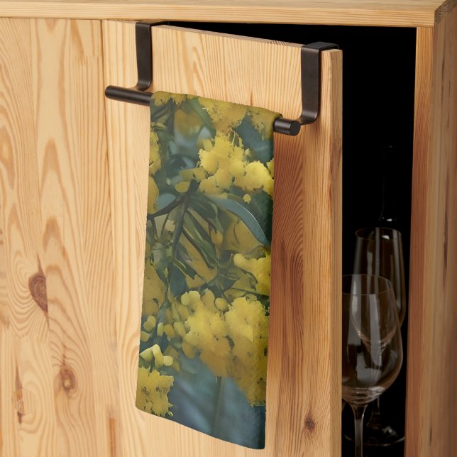 Paño De Cocina Árbol de Wattle amarillo australiano, (Pliegue de tercios)