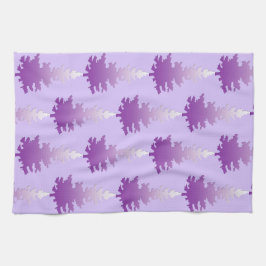 Paño De Cocina Árbol Evergreen Rojo-Violeta