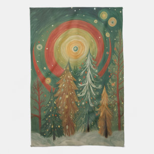 Paño De Cocina Arboleda Celestial de Invierno