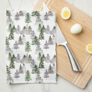 Paño De Cocina Árboles de pinos rústicos