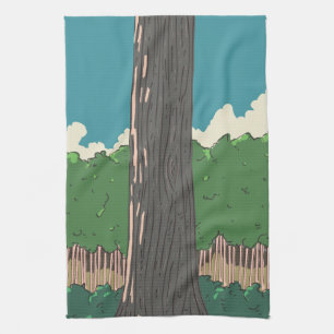 Paño De Cocina Árboles forestales japoneses