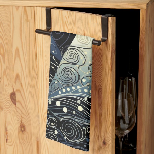 Paño De Cocina Árboles navideños festivos (Pliegue de tercios)