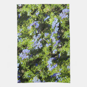 Paño De Cocina arbusto de romero de flores azules