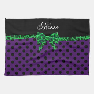 Paño De Cocina Arco púrpura conocido personalizado del verde de