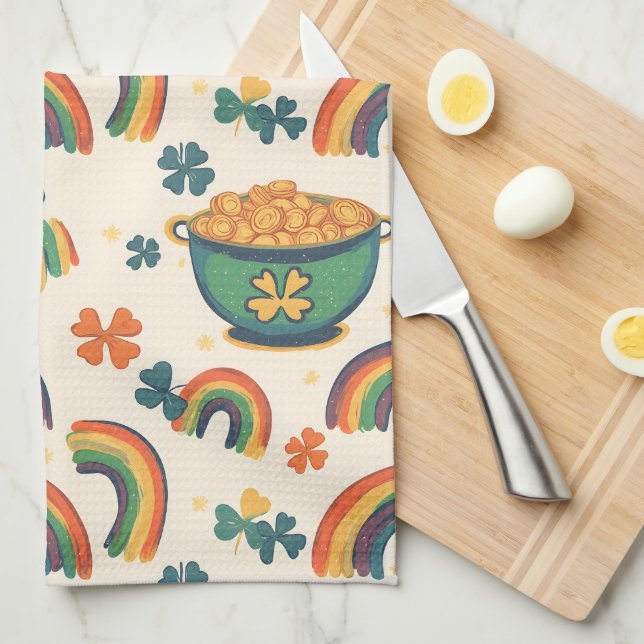 Paño De Cocina Arcoíris Afortunados (Doblado Cuarto)