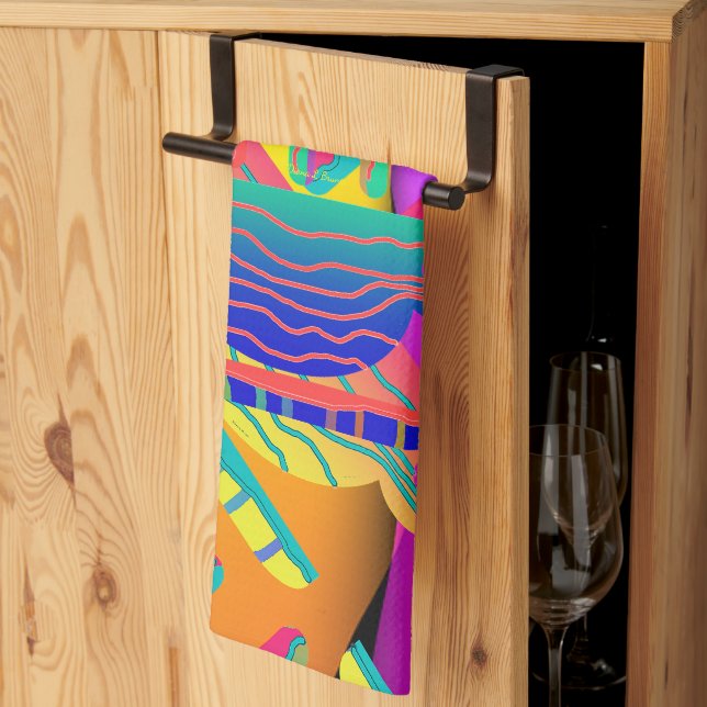 Paño De Cocina Arcoíris Geo Bold (Pliegue de tercios)