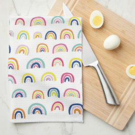 Paño De Cocina Arcoíris Multi Blanco
