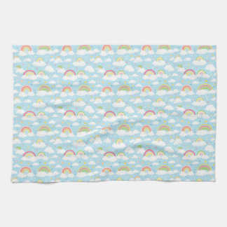 Paño De Cocina Arcoiris y nubes coloridas