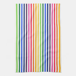 Paño De Cocina Arcoiris y rayas blancas