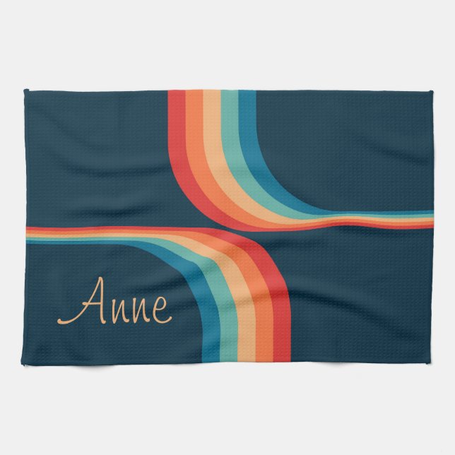 Paño De Cocina Arcos coloridos de estilo retro (Horizontal)