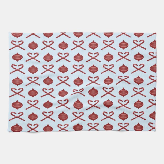 Paño De Cocina Arcos y ornamentos de caña de caramelo (Horizontal)