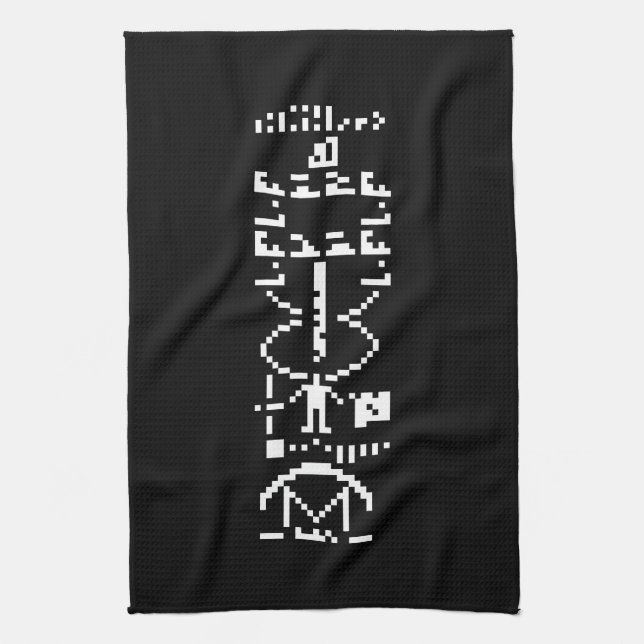 Paño De Cocina Arecibo Binary Message 1974 (Vertical)