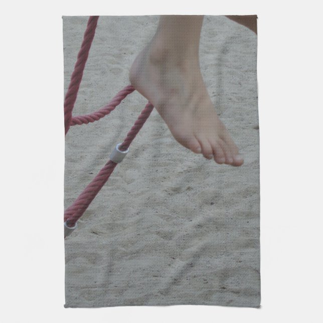 Paño De Cocina arena colgante del patio de los pies del marco que (Vertical)