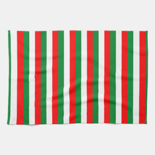 Paño De Cocina Argelia Líbano Omán Italia bandera rayas rojo blan