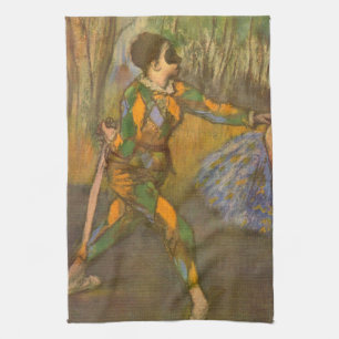 Paño De Cocina Arlequín y Colombina de Edgar Degas Arte Antiguo